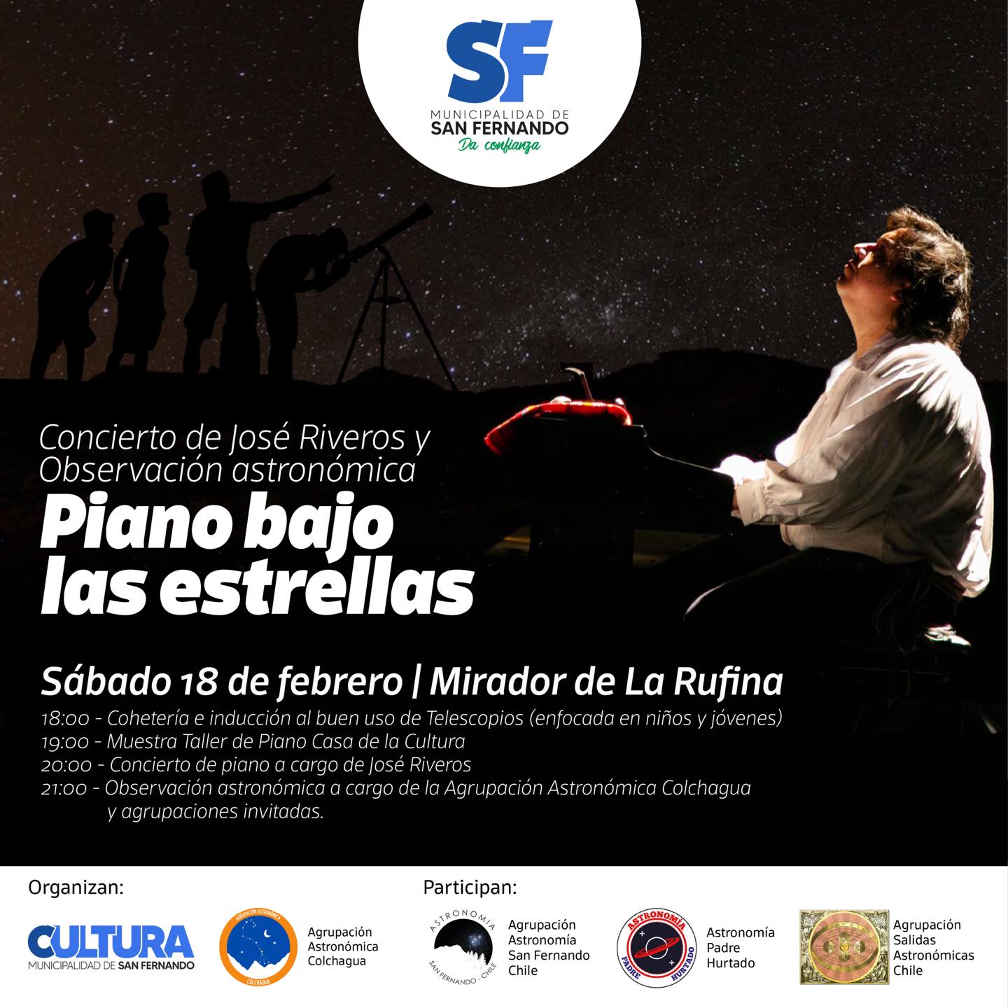 Piano bajo las estrellas